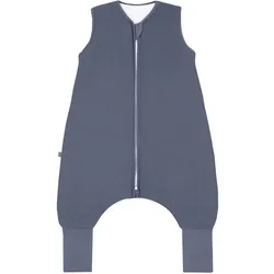 emma & noah Ganzjahres-Sleepoverall mit Umschlag-Füßchen 2.5 TOG, blau, 80