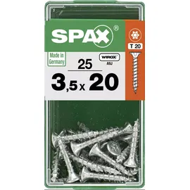 spax international gmbh & co.kg Spax Senkkopf Universalschraube T-Star plus-Antrieb Ø 3,5 mm x 20 mm 25 Stück