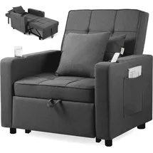 Makika Schlafsessel Schlafstuhl Tommy klappbar in Dunkelgrau