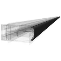 Sl rack Fassadensystem Abdeckprofil - 1790 mm, schwarz eloxiert