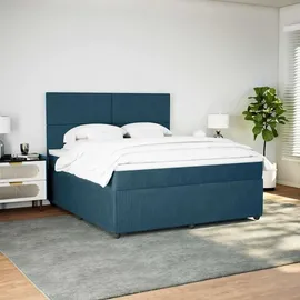 vidaXL Boxspringbett 180 x 200 cm Blau
