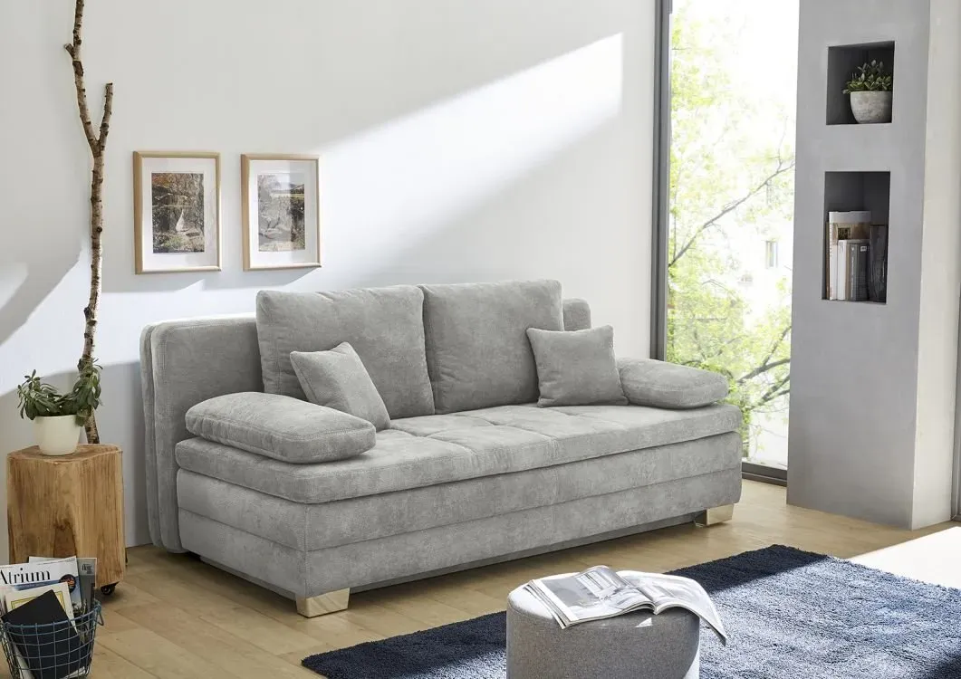 JOB Schlafsofa Lindau in grau ca. 203 cm breit