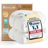 BEDSURE Daunendecke 135x200 Daunen Bettdecke - Warm Winterdecke 90% Daunen und 10% Federn 880 gr. Füllung, Federbettdecke with Öko-Tex, RDS in Deutschland, Waschbar Steppdecke Weiß