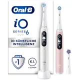 Oral B iO Series 6 white + 2.Handstück pink sand + Aufsteckbürste 3 St.