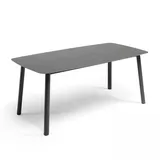 Oviala Gartentisch (180 x 90 cm) aus Aluminium und Sinterstein, Grau