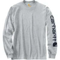 CARHARTT Long Sleeve LOGO T-Shirt Men heather grey, XXL