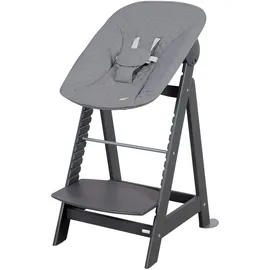 roba Treppenhochstuhl 'Born Up' Set 2in1, anthrazit, mit Liegefunktion/ -aufsatz 'roba Style'