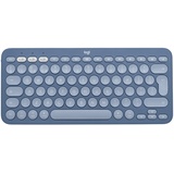 Logitech K380 Multi-Device Bluetooth Tastatur für Mac, Einfaches Umschalten zwischen bis zu 3 Geräten, Scissor-Tasten, 2 Jahre Batterie, macOS, iOS, iPadOS, Deutsches QWERTZ - Blau