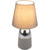 GLOBO Touch Tisch Leuchte FERNBEDIENUNG Textil Chrom Lampe DIMMBAR im Set inkl. RGB LED Leuchtmittel