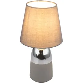 GLOBO Touch Tisch Leuchte FERNBEDIENUNG Textil Chrom Lampe DIMMBAR im Set inkl. RGB LED Leuchtmittel