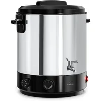 Klarstein Biggie Mechanischer Einkochautomat, 25 L Edelstahl-einkochtopf & Glühweinkocher Mit Edelstahlhahn, 1800 W, 30–110 °c, Timer, Einweckautomat, Heißgetränkespender