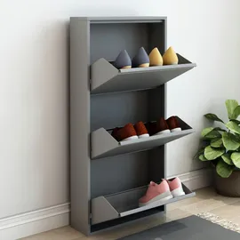 [en.casa] Sokndal 50 x 104 x 15 cm grau / grau