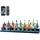 Vevor Barregal Weinregal, LED Beleuchtung Wandmontage 2-stufig 1524mm Display