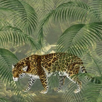 Art for the home Fototapete Leopard, botanisch, (1 St), 280x200cm bunt Fototapeten