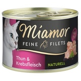 Miamor Feine Filets Naturell Thun & Krebsfleisch 12x156g