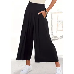 Culotte, mit Taschen weites Bein, luftige Viskose, sommerlich, modisch, Gr. 34 - N-Gr, schwarz, , 96004909-34 N-Gr