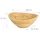 Relaxdays Salatschüssel Bambus Braun oval 12 cm