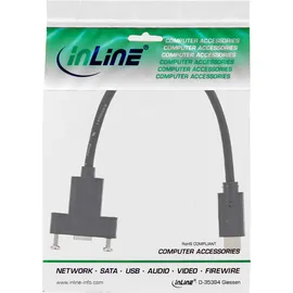 InLine USB 3.1 Adapterkabel, Stecker C auf Einbaubuchse C, 0,2m