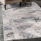 Mazovia Abstraktes Vintage Designer Teppich - Kurzflor - Weich Teppich für Wohnzimmer, Esszimmer - ÖKO-TEX Wohnzimmerteppich - Teppiche Grau Beige 160 x 220 cm