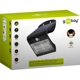 goobay Solarleuchte Kunststoff, Metall 21,2 cm mit Bewegungsmelder schwarz
