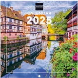 Finocam - Bebilderter Wandkalender International 2025 Monatsansicht Januar 2025 bis Dezember 2025 (12 Monate) Charming International