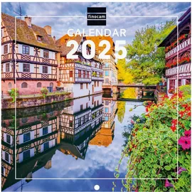 Finocam - Bebilderter Wandkalender International 2025 Monatsansicht Januar 2025 bis Dezember 2025 (12 Monate) Charming International