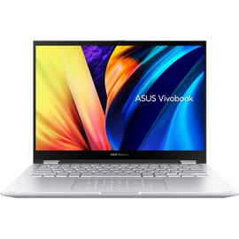 Asus VivoBook S 14 Flip OLED TN3402YA-KN063W Hybrid (2-in-1) 35,6 cm (14") Touchscreen 2.8K AMD RyzenTM 7 7730U 16 GB DDR4-SDRAM 1 TB SSD Wi-Fi 6E (802.11ax) Windows 11 Home Silber