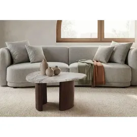 MASSIVMOEBEL24.DE Couchtisch Akazie Braun 65 x 65 x 41 cm