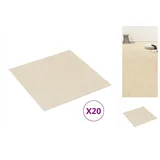 vidaXL PVC-Fliesen Selbstklebend 20 Stk. 1,86 m2 Beige