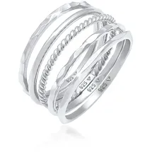 Elli Ring 925 Sterling Silber Geo, Ring Set (5 tlg.)