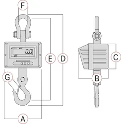 Kranwaage Kern HFM-3T0.5 | Industrie-Kranwaage | Hängewaage bis 3.000kg (500g genau)