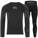 Alpenwert Thermounterhemd Thermounterwäsche Set Herren – mit Daumenloch wärmend & atmungsaktiv (Set, 1) ideal für Wintersportaktivitäten, atmungsaktiv mit Daumenloch XXL