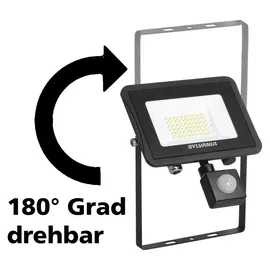 Sylvania LED Strahler 18 W schwarz IP65 mit Bewegungsmelder 2000 Lumen