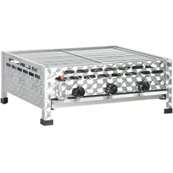 vidaXL Gastro-Gasgrill BBQ Bräter 3 Brenner Edelstahl