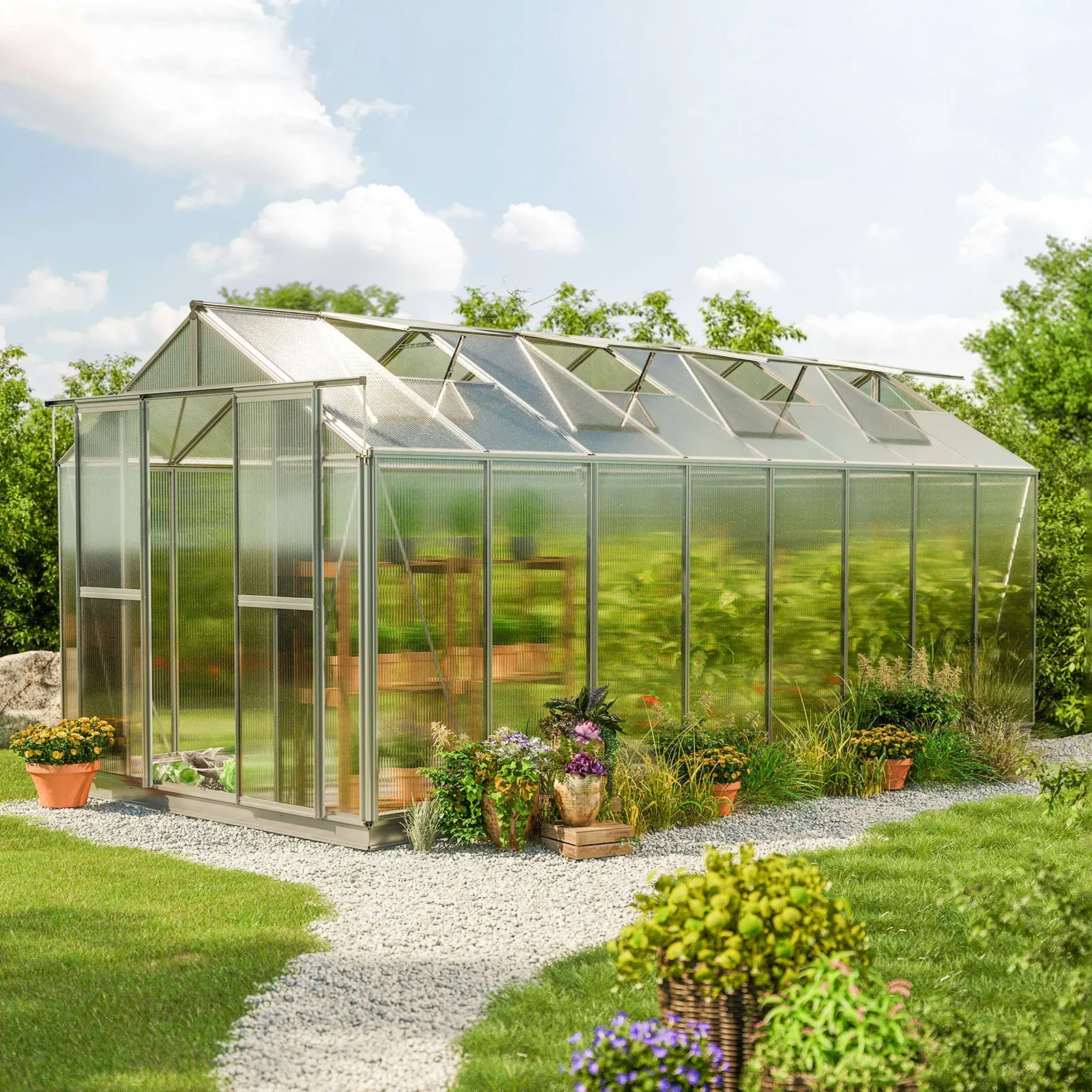 GFP Hobby 259 x 513 cm Serra, 8 mm lastre alveolari a doppio strato - (GFPV00095)