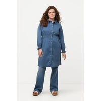 Ulla Popken große Größen Long-Jeansjacke, Damen, blau, Größe: 46/48, Baumwolle, Ulla Popken