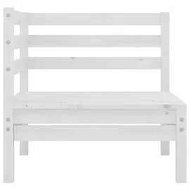 vidaXL 3-tlg. Garten-Lounge-Set Weiß Massivholz Kiefer