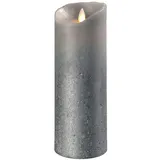 SOMPEX Flame LED Echtwachskerze 8 x 23 cm grau