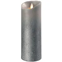 SOMPEX Flame LED Echtwachskerze 8 x 23 cm grau