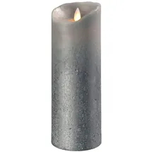 SOMPEX Flame LED Echtwachskerze 8 x 23 cm grau