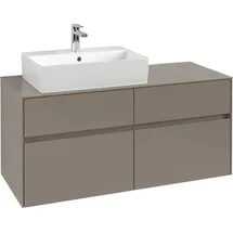 Villeroy & Boch Collaro Waschtischunterschrank C12900VL 120x54,8x50cm, Waschtisch links, volcano black