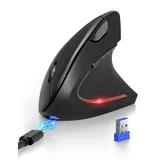 TeckNet Ergonomische Bluetooth Maus Schwarz