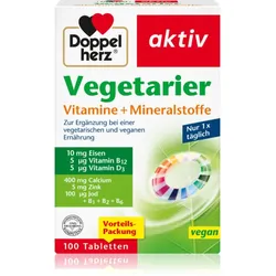 Doppelherz Vegetarier Vitamine + Mineralstoffe Tabletten zur Unterstützung des Energiestoffwechsels 100 TABL