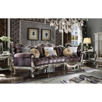 JVmoebel Sofa Klassische Viersitzer Wohnzimmer Couch Textil Barock Rokoko Luxus, Made in Europe lila
