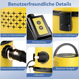 Costway Nass-Trockensauger 1200W 20+4L mit HEPA Filter Gelb/Schwarz