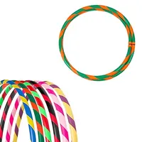 hoopomania Bunter Hula Hoop Reifen, faltbar, Ø90cm, Grün-Orange
