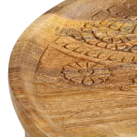 vidaXL Runde Beistelltische Braun Mangoholz 5900 x 5000 cm