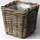 Van der Leeden Rattan Übertopf 27 x 27 x 25 cm Grau