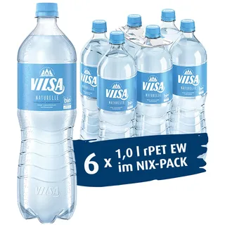 VILSA Mineralwasser Naturelle, 6 x 1,00 l PET