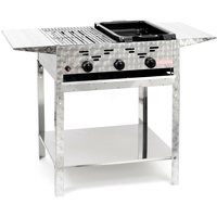 Edelstahl-Brenner Gasgrill Gasbräter stationär 3-flammig 11kW BBQ Neu GT3EMSTAP